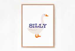 Silly Goose Print Fun Funny Kitchen Pun Gallery Wall Housewarming Art Poster Quote Home Decor - thumbnail 1