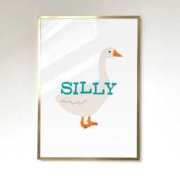 Silly Goose Print Fun Funny Kitchen Pun Gallery Wall Housewarming Art Poster Quote Home Decor - thumbnail 2