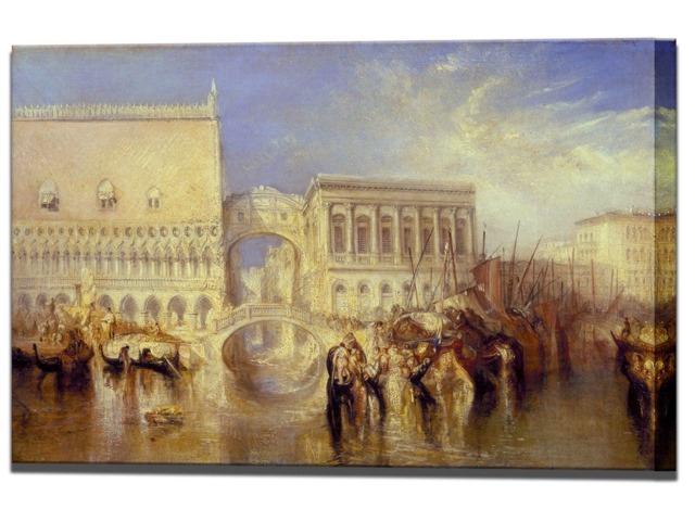Turner Venice Painting, Bridge Of Sighs, Italy, Canvas Print - image 1