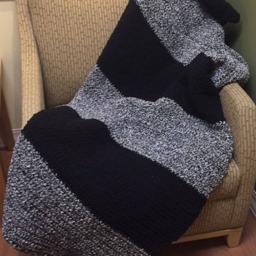 Black Striped Blanket - thumbnail 3