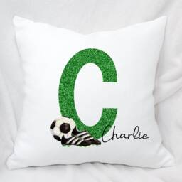 Personalised Football Alphabet Cushion, Ideal Birthday Gift, Fathers Day - thumbnail 3