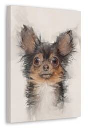 Chihuahua Portrait Canvas Art, Dog Wall Decor - thumbnail 1