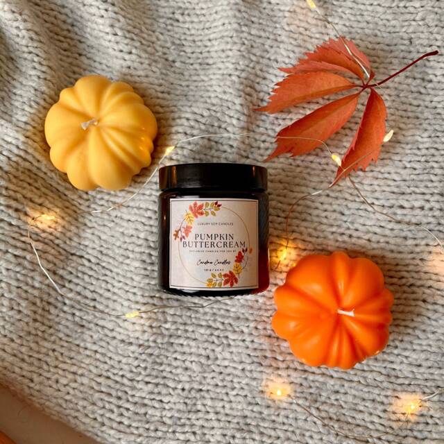 Pumpkin Buttercream Soy Candle, Autumn Candle Gift, Halloween - image 1