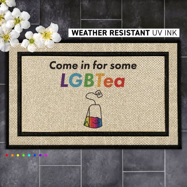 Pride Month Gift - Lgbtea Gifts For Gays Front Doormat Welcome Mat Lgbt Community Gifts Gay Happy - image 1