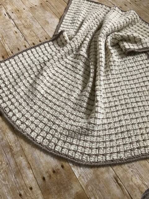 Neutral Baby Blanket - Crochet Shower Gift Brown Gender - image 1