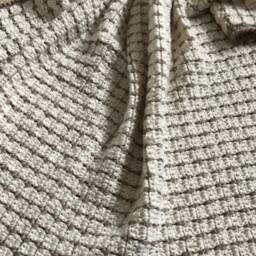 Neutral Baby Blanket - Crochet Shower Gift Brown Gender - thumbnail 3