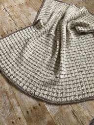 Neutral Baby Blanket - Crochet Shower Gift Brown Gender