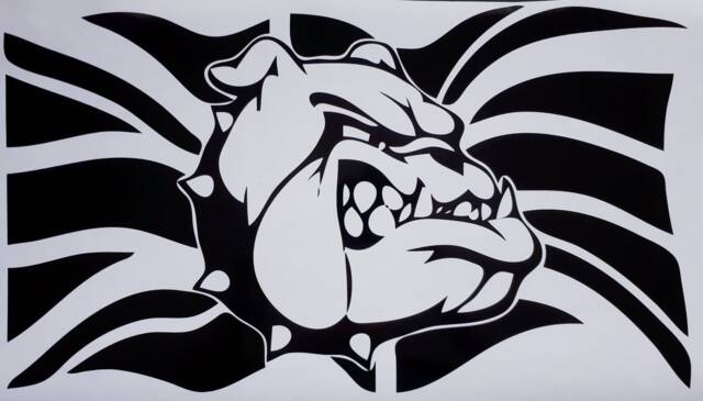 British English Bulldog Wall Art Decal Car Van Bonnet Vinyl Side Sticker Hood Graphic Window Sign Motorhome Campervan Bull Dog Animal