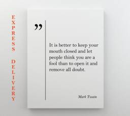 Mark Twain Quote Canvas Print Funny Friend Gift Journalist Wall Art Inspiring Business Quotes Poster New Job - thumbnail 1