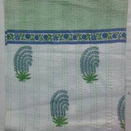 Smooth Decorative Beautiful Indian Handmade Floral Print Running Kantha Quilt, Bedspread, Gudri Bedding Blanket, Coverlet Size-Multi - thumbnail 2