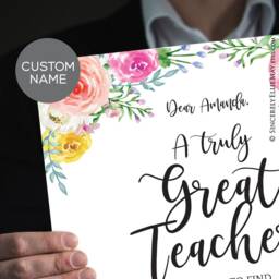 Teacher Appreciation Quotes - Custom Names Wall Art You Print, Perfect As Thank You To A Truly Great Is Hard To Find 40231 - thumbnail 3
