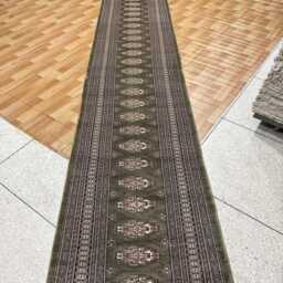 2.6x20 Pistachio Green Bokhara Rug - Runner Hallway Luxury Long Fine Quality Afghan - thumbnail 2