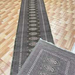 2.6x20 Pistachio Green Bokhara Rug - Runner Hallway Luxury Long Fine Quality Afghan - thumbnail 4