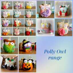 Felt Unicorn Owl Hanging Decoration Fantasy Nursery Decor - thumbnail 2