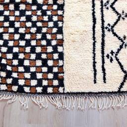 Brown Rug, Colorful Moroccan Handmade Berber Living Room Azilal Beni Ouarain Carpet, Teppich, Personalized Rug - thumbnail 3