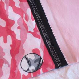 Baseball Pillow Case - Girls Gift Pink Standard Sports - thumbnail 3