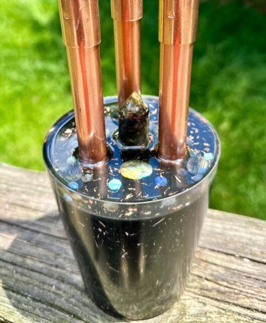 Labradorite Orgone Cloud Buster - Chembuster, Energy Harmonizer - image 1
