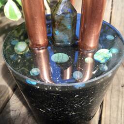 Labradorite Orgone Cloud Buster - Chembuster, Energy Harmonizer - thumbnail 3
