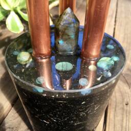 Labradorite Orgone Cloud Buster - Chembuster, Energy Harmonizer - thumbnail 4