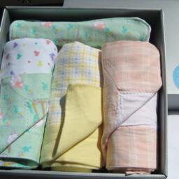 Flannel Baby Receiving Blanket, Swaddle, Newborn Gift Set - thumbnail 2