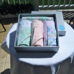 Flannel Baby Receiving Blanket, Swaddle, Newborn Gift Set