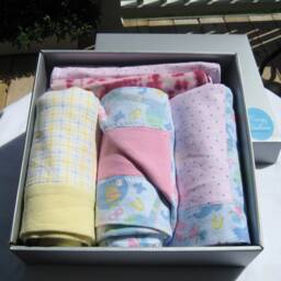 Flannel Baby Receiving Blanket, Swaddle, Newborn Gift Set - thumbnail 3