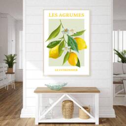 Lemon Art Print, Les Agrumes, Modern French Wall Poster, Fruit Art, Kitchen Home Decor, Prints, Posters - thumbnail 2