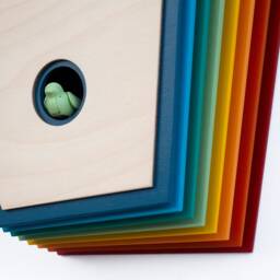 Kids Room Cuckoo Clock, Colorful Wooden Wall Decor, Playful Nursery Design - thumbnail 3