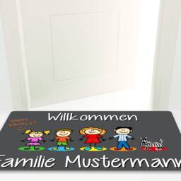 Dirt Sparrow?? Doormat With Name, Individually Designed Non-Slip - Washable High-Quality Outdoor Area Trap Mat Door - thumbnail 2