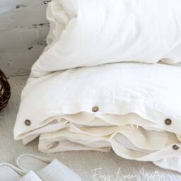 Linen Duvet Cover - Queen, King, Twin Or Double Size Custom Comforter Soft & Luxurious Bedding 1 - thumbnail 3