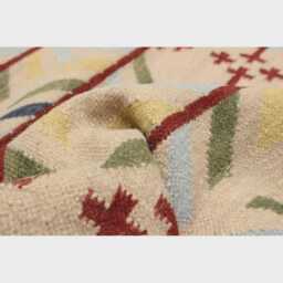 Handmade Swedish Kilim Rug Custom Wool Scandinavian Decor - thumbnail 2