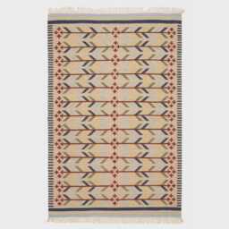 Handmade Swedish Kilim Rug Custom Wool Scandinavian Decor - thumbnail 1
