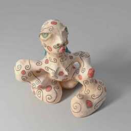 Ceramic Woman Sculpture Abstract Primitivist Art Decor - thumbnail 4