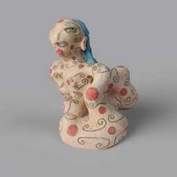 Ceramic Woman Sculpture Abstract Primitivist Art Decor - thumbnail 3