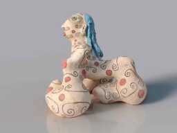 Ceramic Woman Sculpture Abstract Primitivist Art Decor