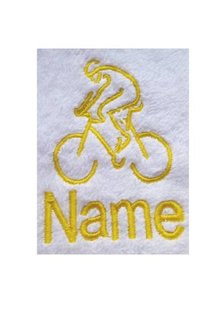 Personalized Cycling Towel Embroidered With Name 100% Available in Various Sizes & Colours - image 1