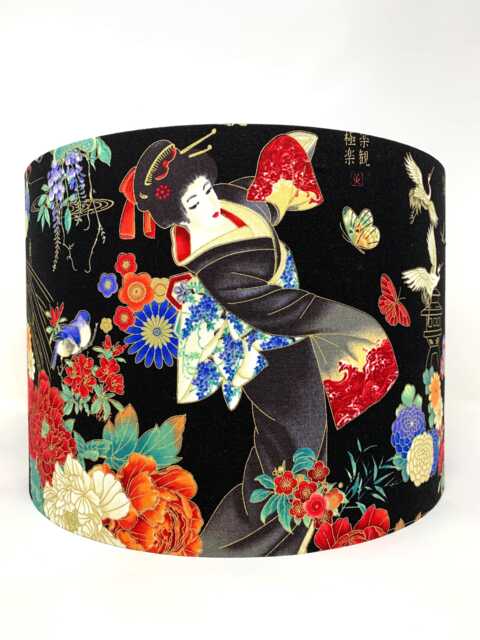 Geisha Lampshade Oriental Japanese Light Shade For Table/Ceiling Lamps - image 1