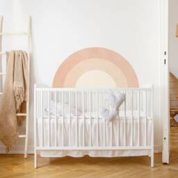 Tri-Color Rainbow Wall Decal, Plastic-Free Wall Sticker - thumbnail 3