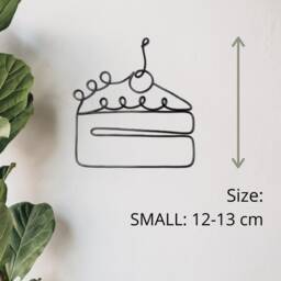 Cake Slice Sign Wire Wall Art Kitchen Decor Art, Cute Home Gift, Food Display Dining Room Hangings - thumbnail 2