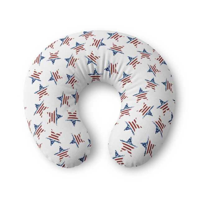 Patriotic Star Pattern Nursing Pillow Cover - American Flag Stars, July 4Th - image 1