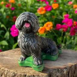 Concrete Yorkshire Terrier Statue Yorkie Dog Figurine Stone Westie Sculpture West Highland White Ornament Garden Pet Decor Gift - thumbnail 4
