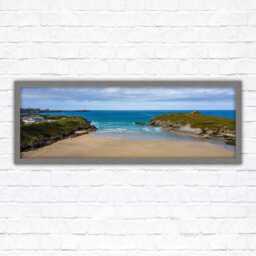 Porth Beach Cornwall Print Panoramic Coastal Wall Art - thumbnail 2