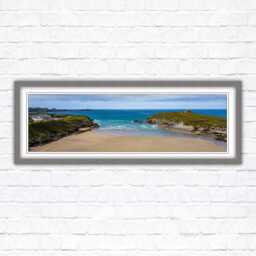 Porth Beach Cornwall Print Panoramic Coastal Wall Art - thumbnail 3