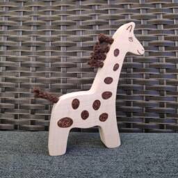 Wooden Giraffe, Toy, Giraffe Handmade Animal Gift For Baby, Giraffe Figure, Toy - thumbnail 2