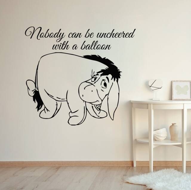Winnie The Pooh Wall Nursery Decor Art Quote Baby Room Vinyl Sticker Home Mural Eeyore Murals Ms323 - image 1