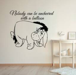 Winnie The Pooh Wall Nursery Decor Art Quote Baby Room Vinyl Sticker Home Mural Eeyore Murals Ms323 - thumbnail 1