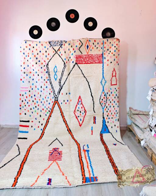 Berber Teppich, Handmade Rug, Berber Rug, Wool Rug, Beni Ouarain Rug, Tapis Berbere, Tapis, Custom Area Rug, Room Decor Aesthetic Boho, Boho - image 1
