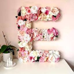 Floral Letter Large Faux Flower Wall Decor - 24 - thumbnail 2