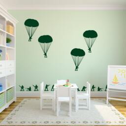 Army Men Wall Decal - Paratroopers & Soldiers, Kids Room Decor - thumbnail 2