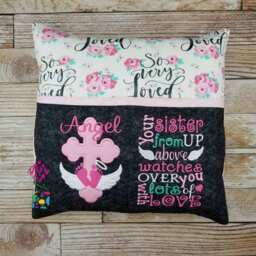 Angel Bundle Storybook Pillow Designs - All 5x7 Includes 3 Digital Designs Brother Words Sister Cross Applique - thumbnail 4